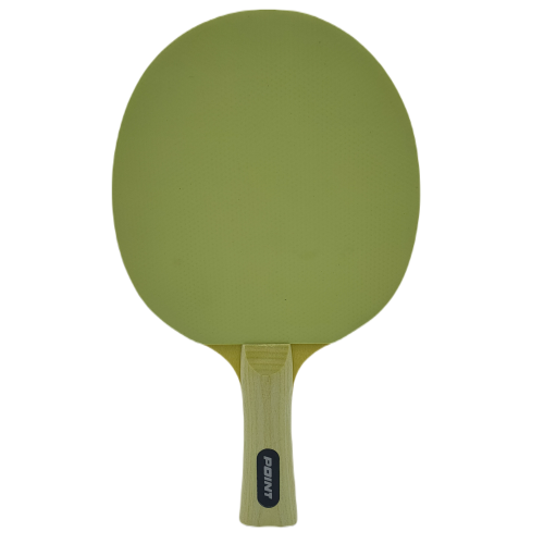 Rakietka tenis stołowego POINT GREEN – pełny widok zielonego modelu z uchwytem Ergo-Grip